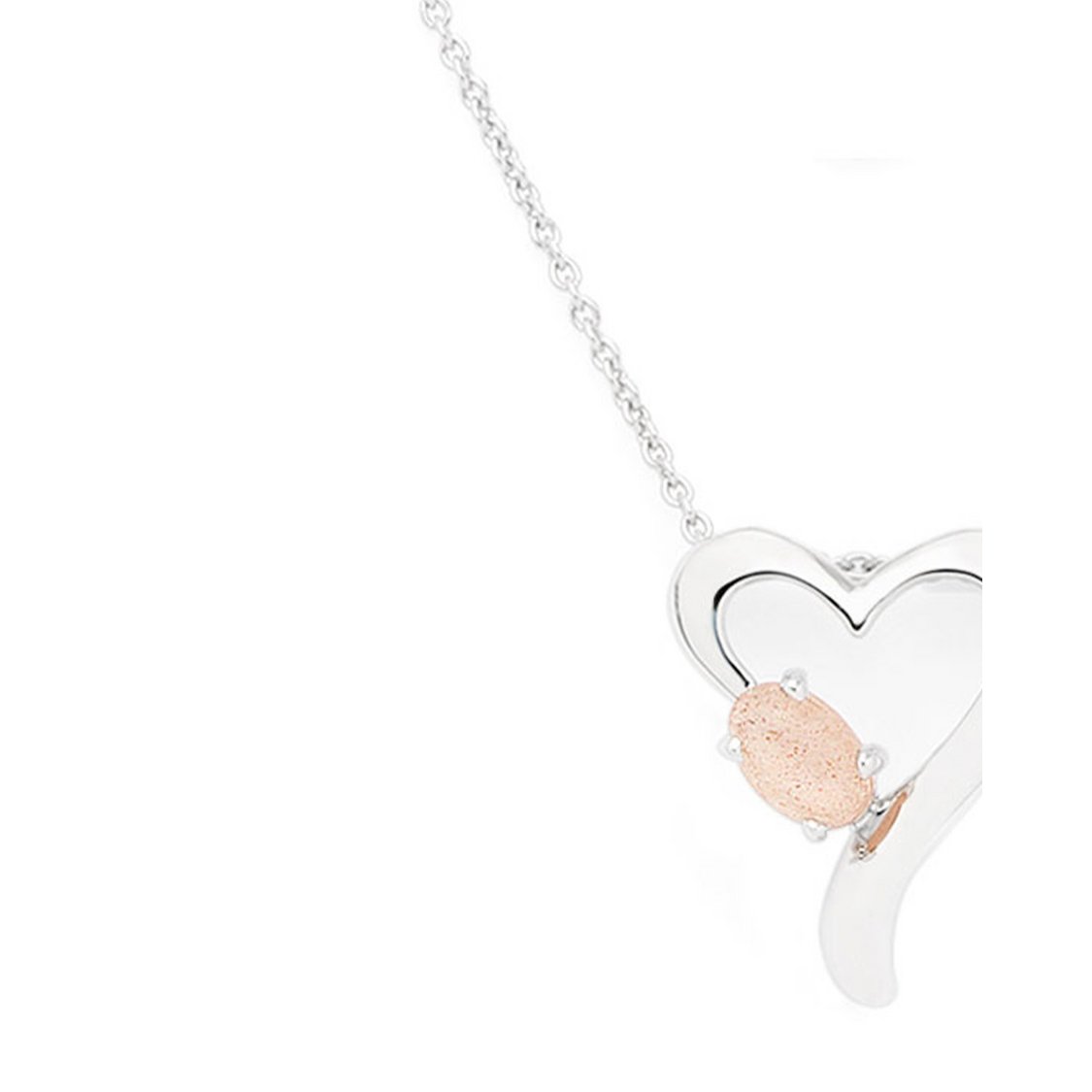 Bella collana a cuore in argento