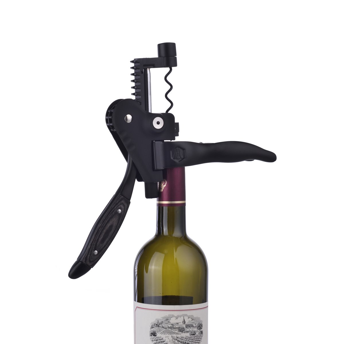 LAGUIOLE Lever Corkscrew Sommelier Bottle Opener Wine Bottle Opener, Gift Box, Black