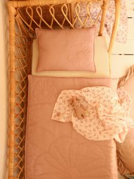 Bettwäsche-Set Bloom aus Leinen "Puderrosa" Große Größe