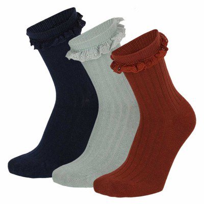 iN ControL 3pack de chaussettes RIB avec volant