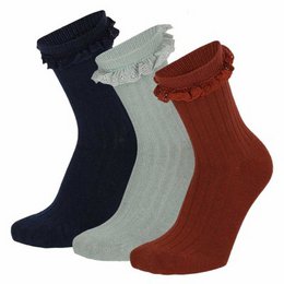 iN ControL 3pack de chaussettes RIB avec volant
