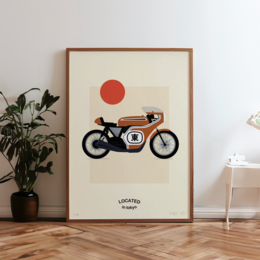 Poster "Honda Moto, Located in Tokyo" Limited edition art print | 30x40cm