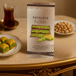Pistachio Cream and Baklava Crumbs Filled Milk Chocolate, 200G
