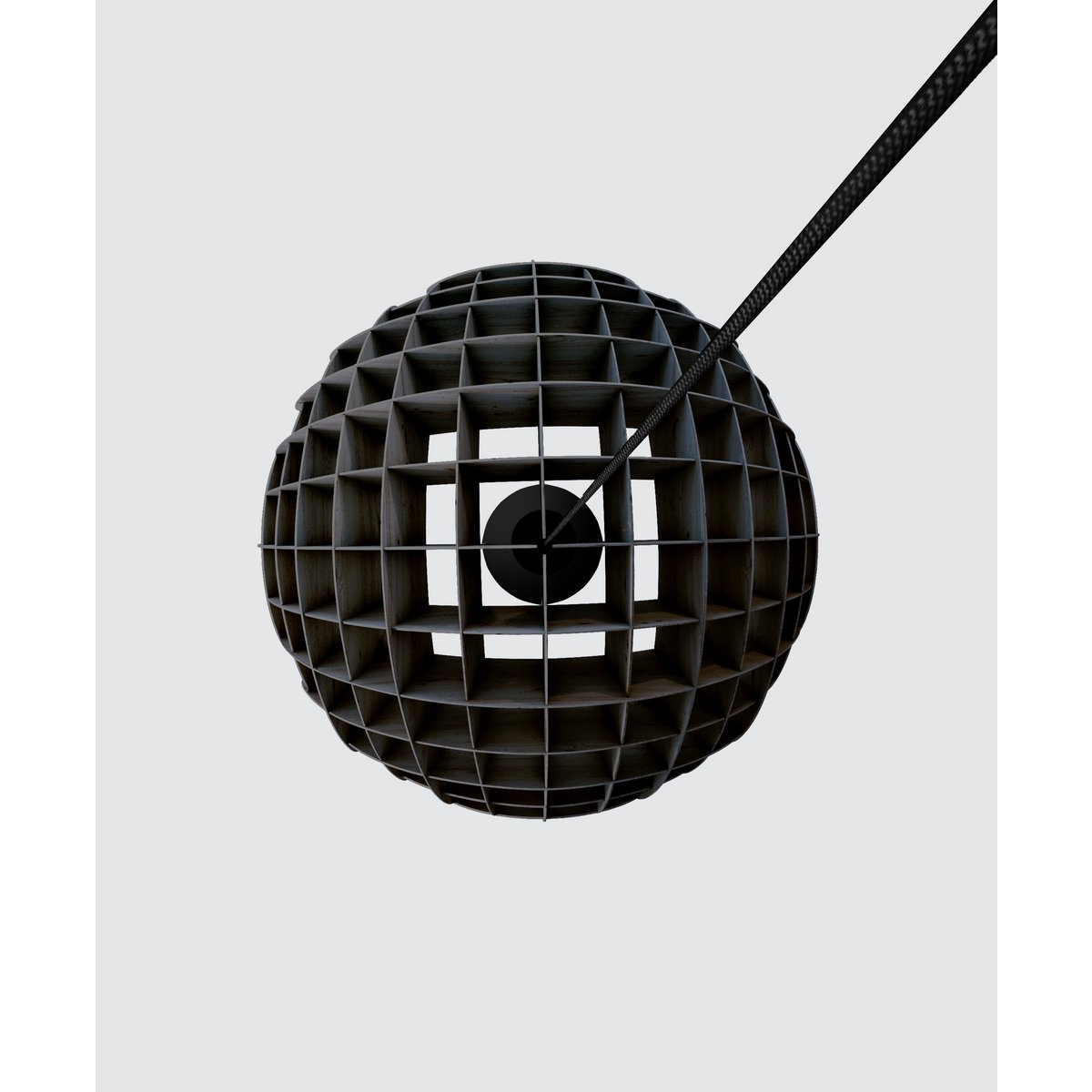 Loftslampe Arc Pendel Sort krydsfiner