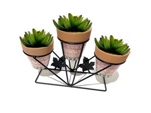 METAL SUPPORT C/3 ETHNIC CERAMIC CUBREMACETAS HM84583