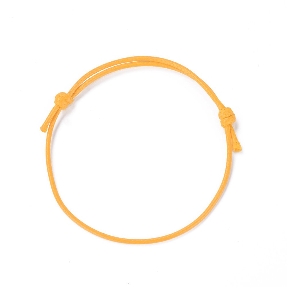 Bracciale regolabile in cordino di poliestere cerato