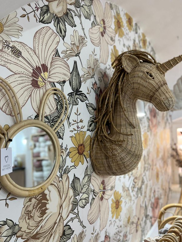 Rattan Spiegel Hase