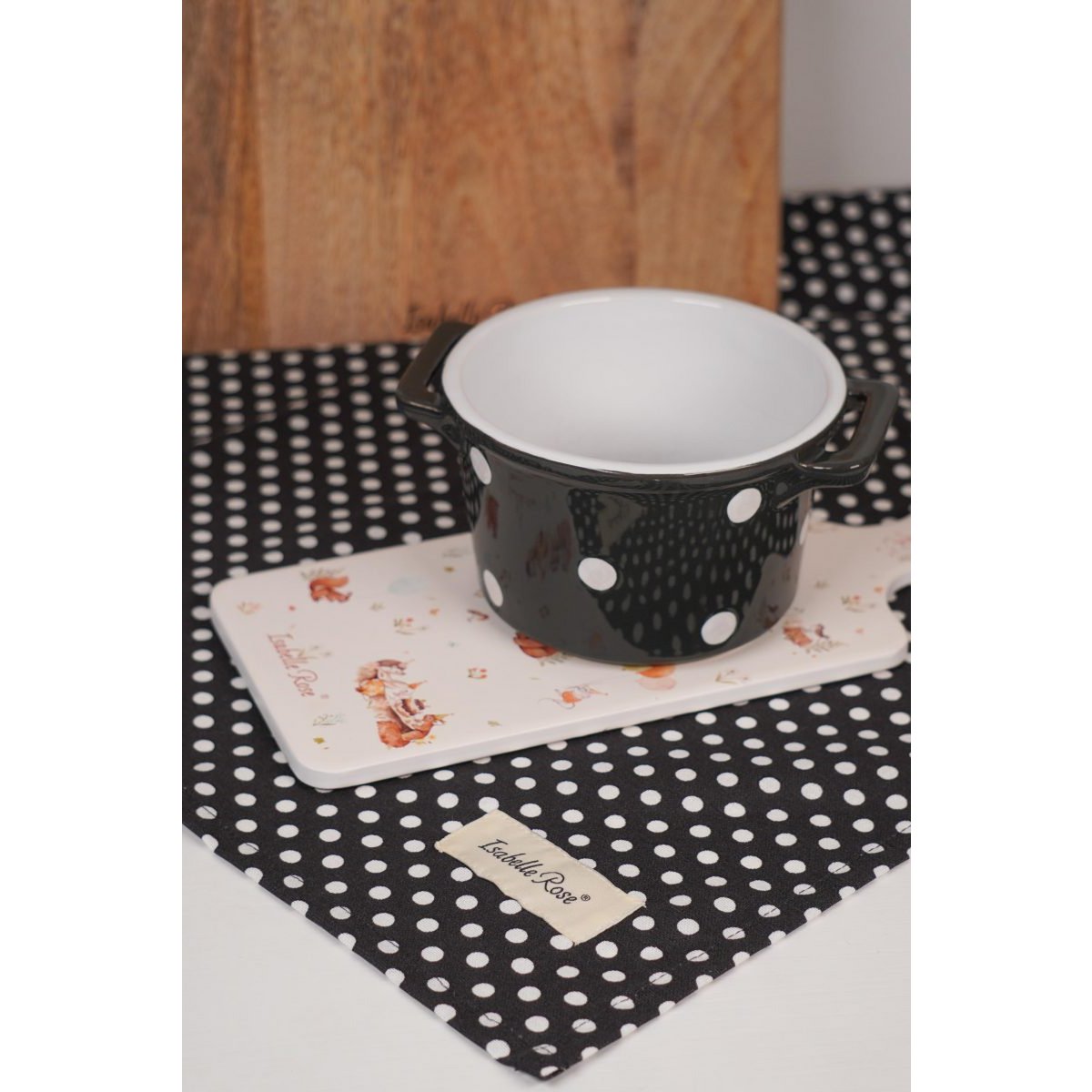 Küchentuch Polka Dot Anthrazit 50x70 cm Isabelle Rose