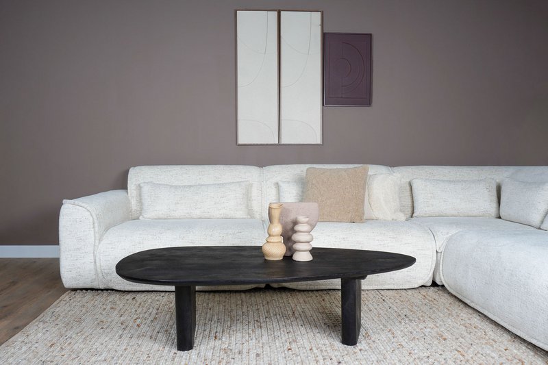Coffee table Rudo 135 x 75 cm - Black Mango wood