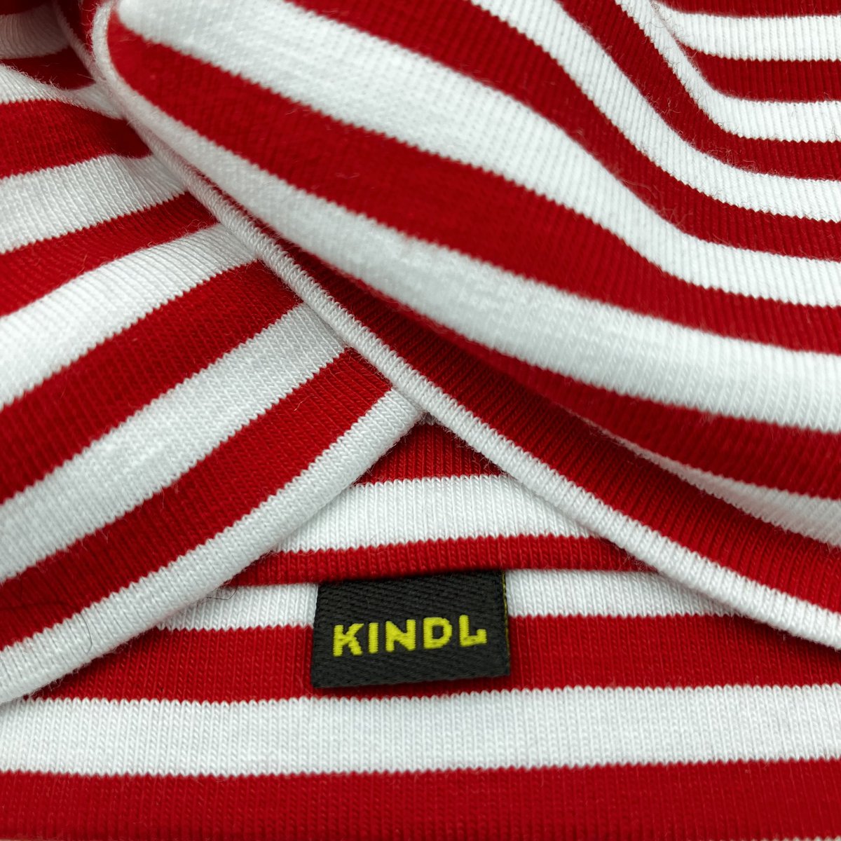 Maglia di cotone bianco rossa a fascia marittima