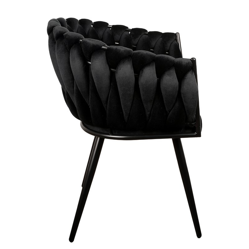 Sedia Wave nera (set di 2)