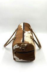Håndlavet rejsetaske i læder og naturlig pels – Artisan 42 cm "Apex" Duffle & Unique Unisex Weekender