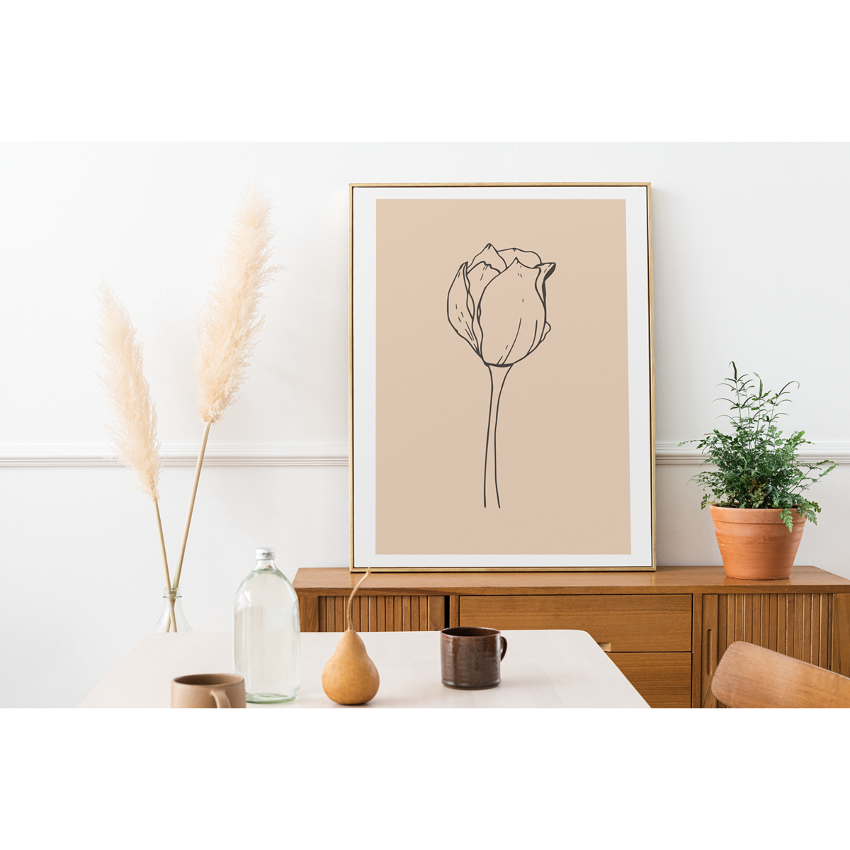 Minimale tulpenposter