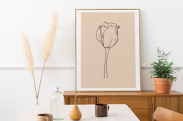 Minimale tulpenposter