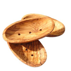 Soap dish OVAL approx. 12 - 14 cm with groove on the back