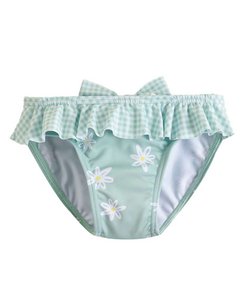 Babystrampler für Mädchen, bedruckt mit Rüschen und Zierschleife F06-23201022