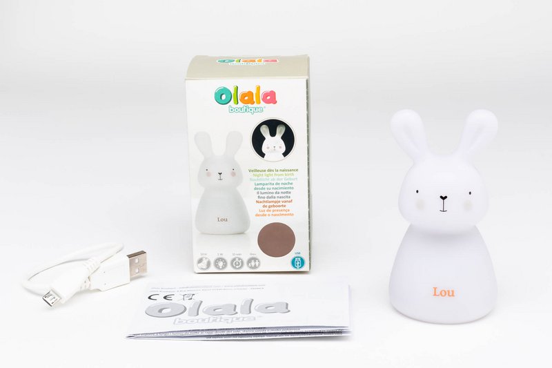 Luce notturna - Lapin Lou - Ricarica USB - gialla