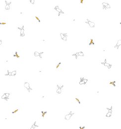 Mini Muslin 100% cotton - Cute bunnies print