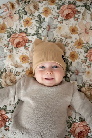 NOAH DARK BEIGE Kindermütze