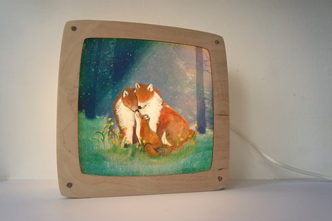 Zauberbild Fuchsfamilie