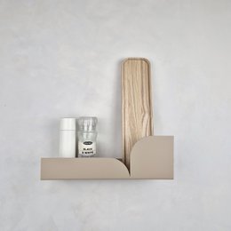 Wandregal aus Metall BAUHAUS, weiß, beige, schwarz
