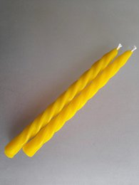 Twisted Beeswax Taper Candle - Pure bijenwas en katoenen lont