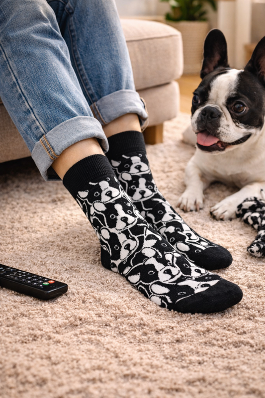 Tintl socks | Black & white - Frenchie