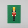 Ansichtkaart hout gesneden Walter Nutcracker Green
