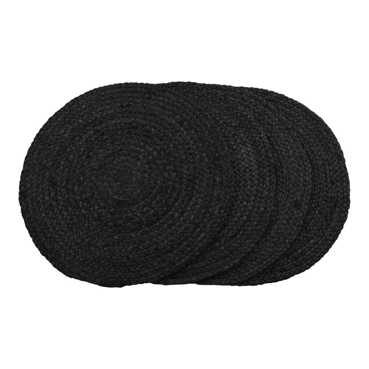 Bombay Placemat - Dark Grey, Jute, Ø38cm - Set of 4