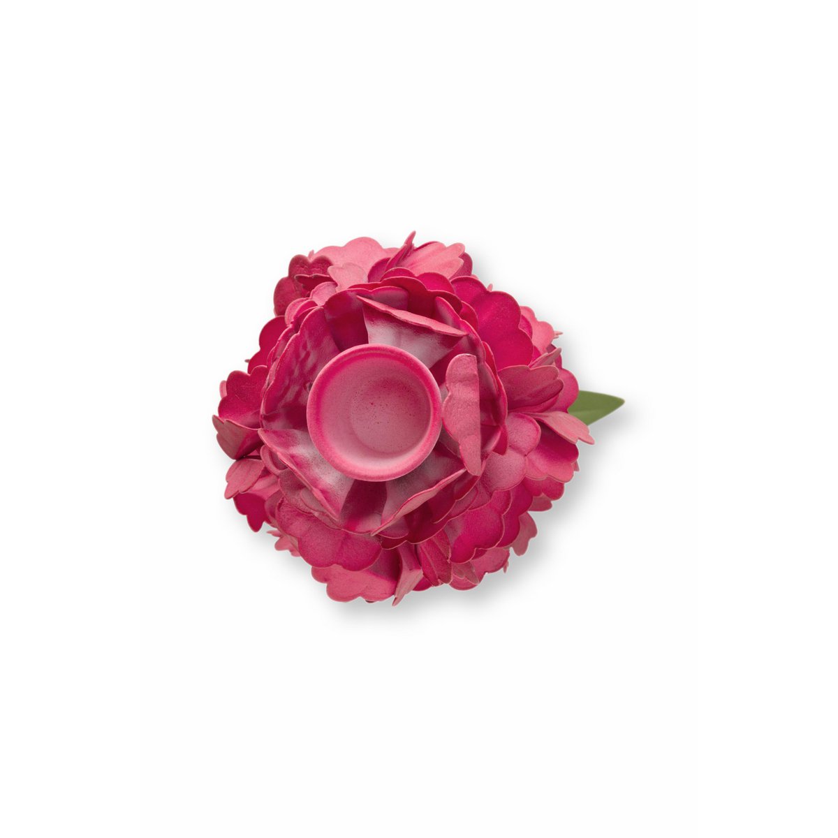 Candle Holder Metal Flower Pink 31.5cm
