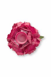 Candle Holder Metal Flower Pink 31.5cm
