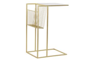 METAL MIRROR MAGAZINE RACK 48X35X71 GOLDEN MB194910