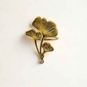 Gingko Biloba Leaf Adjustable Ring