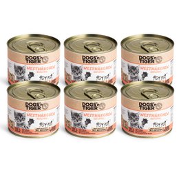 Dogs'n Tiger Junior, Kitten Premium nourriture pour chat, nourriture humide, sans céréales, oisillons, volaille, algues, citron vert et pissenlit