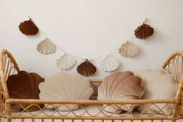 Guirlande Velours "Beige Pearl" avec Coquillages