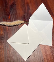 Konvolut lavet af håndlavet papir 13x13cm