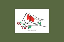 Julekort - robin