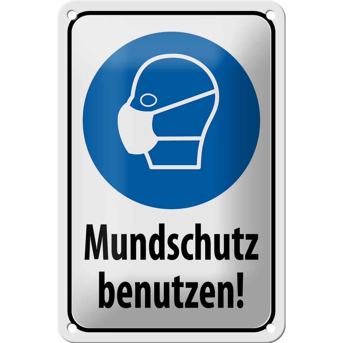 Tin sign note 12x18cm use face mask decoration