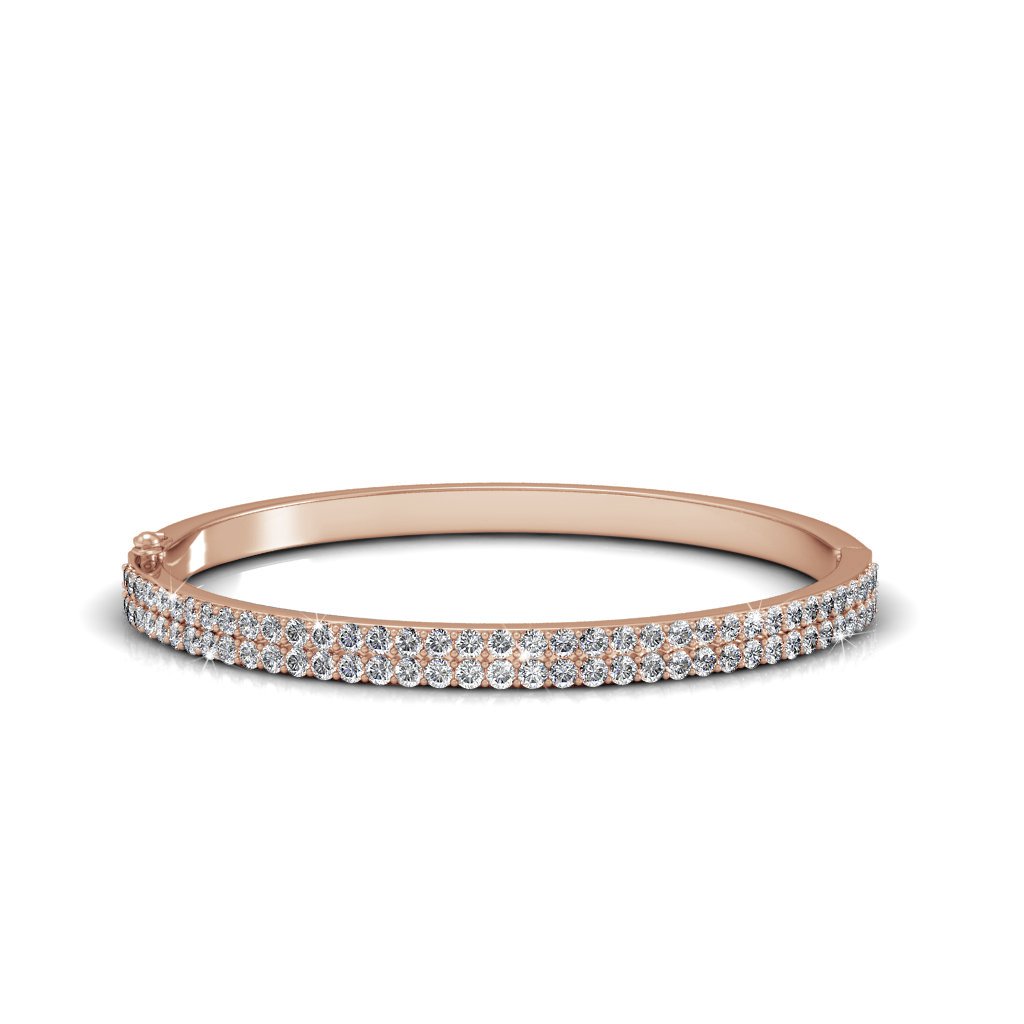 Bracciale Glamour - Oro rosa e cristalli