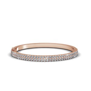 Glamourarmband - Roségoud en kristal