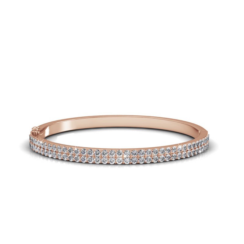Bracciale Glamour - Oro rosa e cristalli