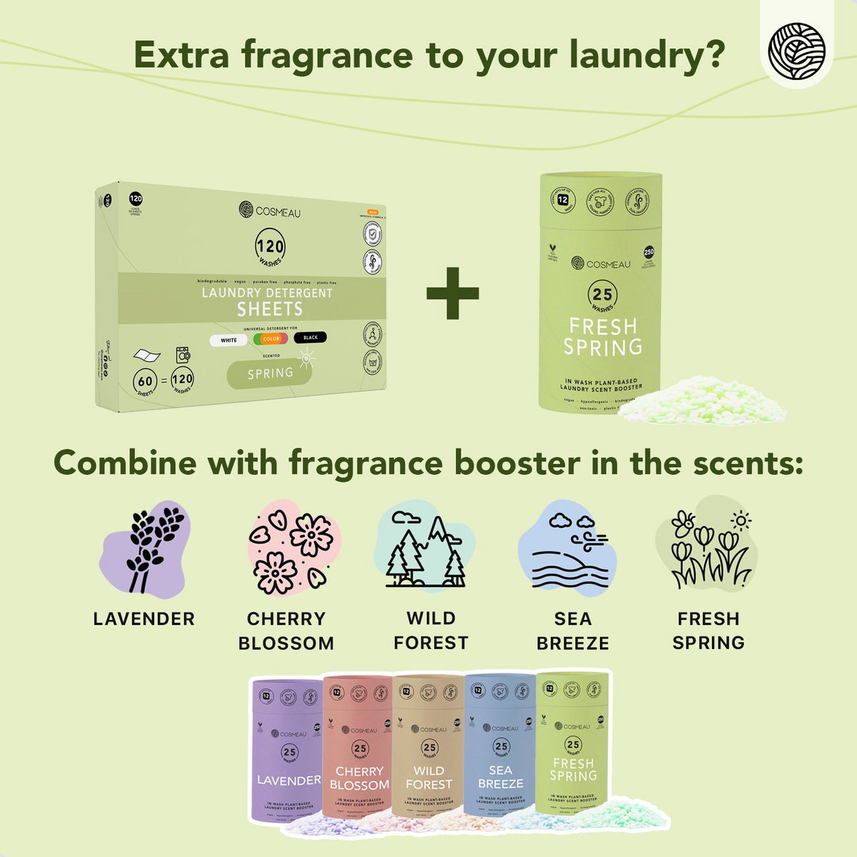 Cosmeau Laundry Sheets Eco Friendly