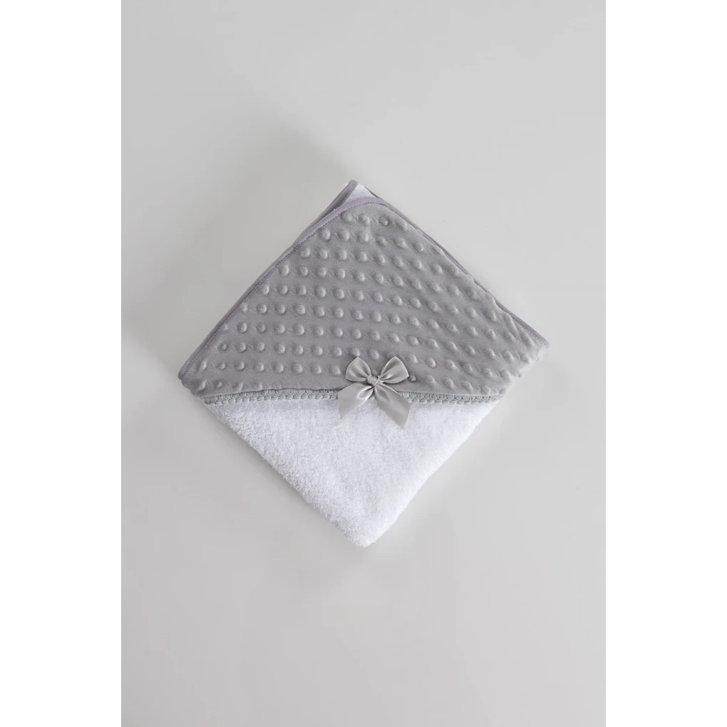 Baby hættehåndklæde med bobler, broderet