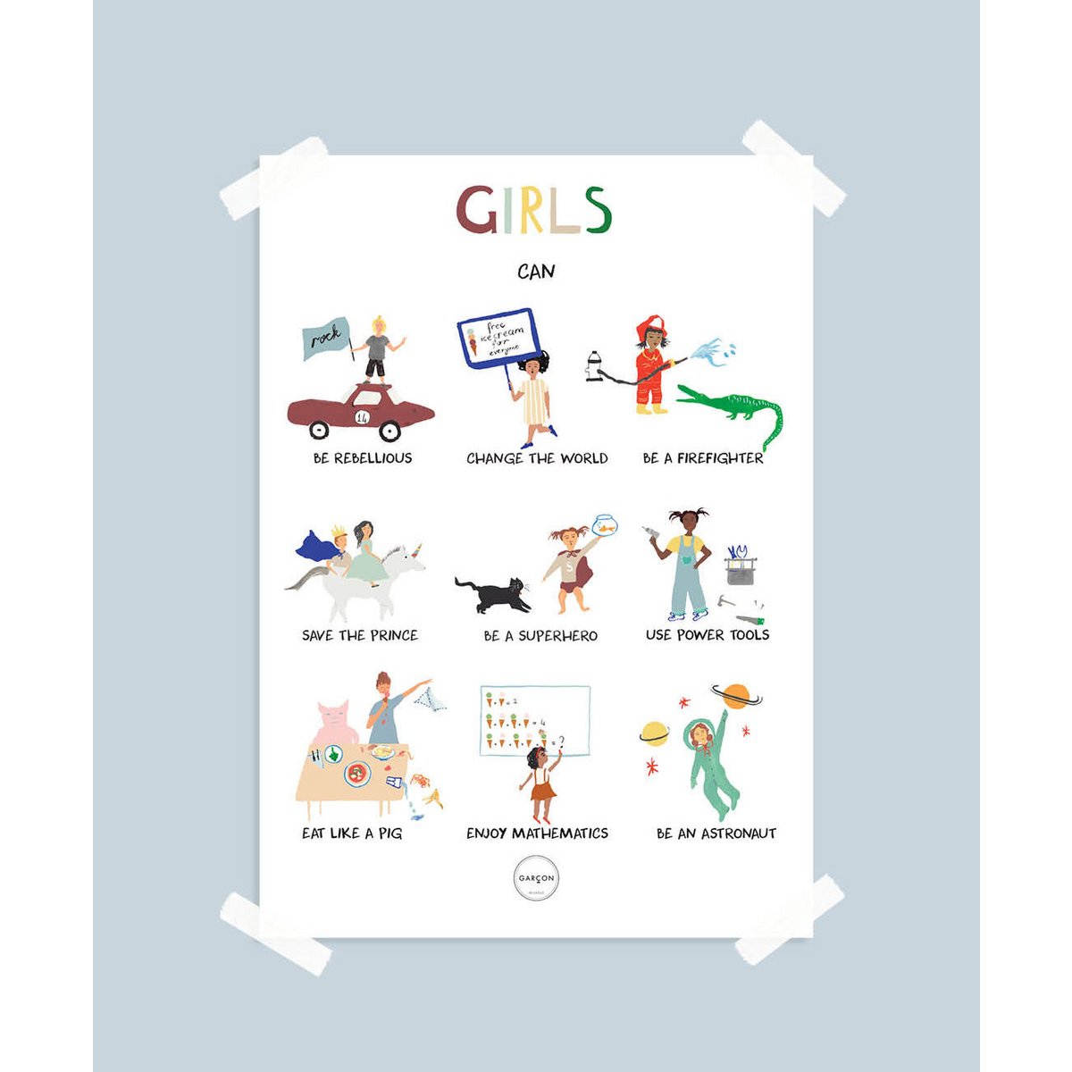 Poster „Girls can“ im A3-Format