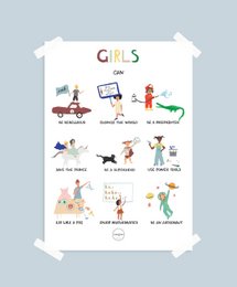 Poster ‘Girls can’ A3 size