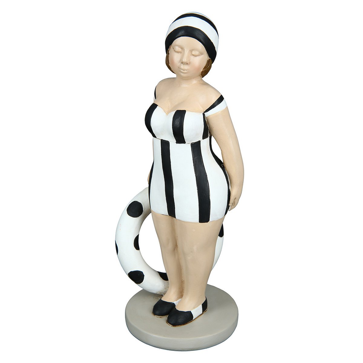 Poly figuur "Becky" zwart/wit VE 4 so