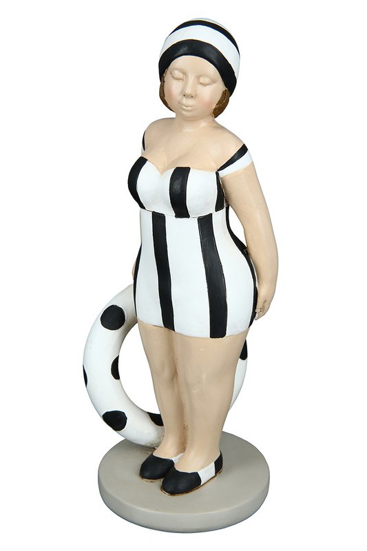 Poly figuur "Becky" zwart/wit VE 4 so