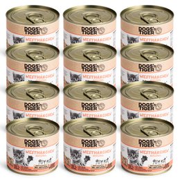 Dogs'n Tiger Junior, Kitten Premium nourriture pour chat, nourriture humide, sans céréales, oisillons, volaille, algues, citron vert et pissenlit