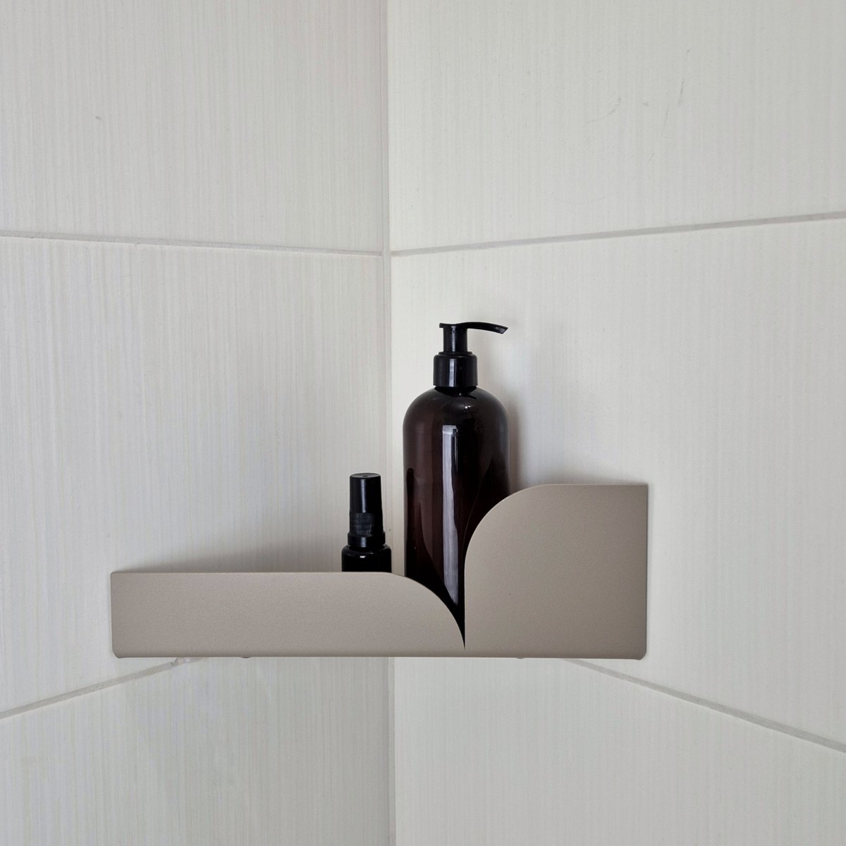 Shower corner shelf BAUHAUS, white, beige, grey, black