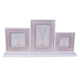 Fotorahmen 10x15 cm braunes weißes Holz Fotorahmen